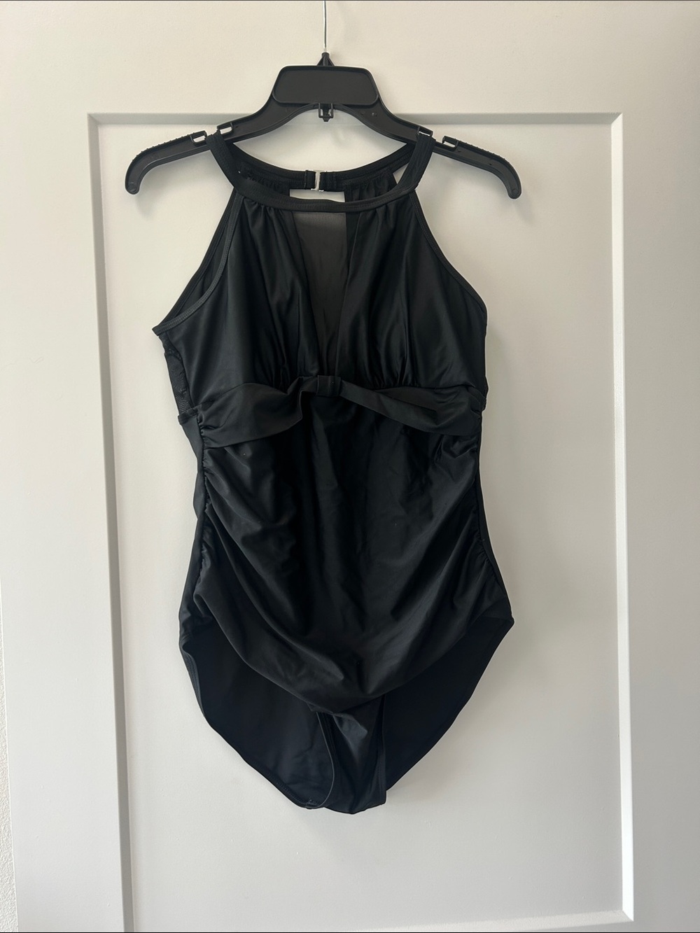 Classic Black High-Neck One-Piece Swimsuit